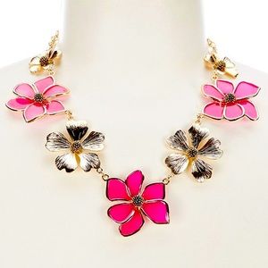 New Gemma Layne Stained Glass Flower Statement Necklace